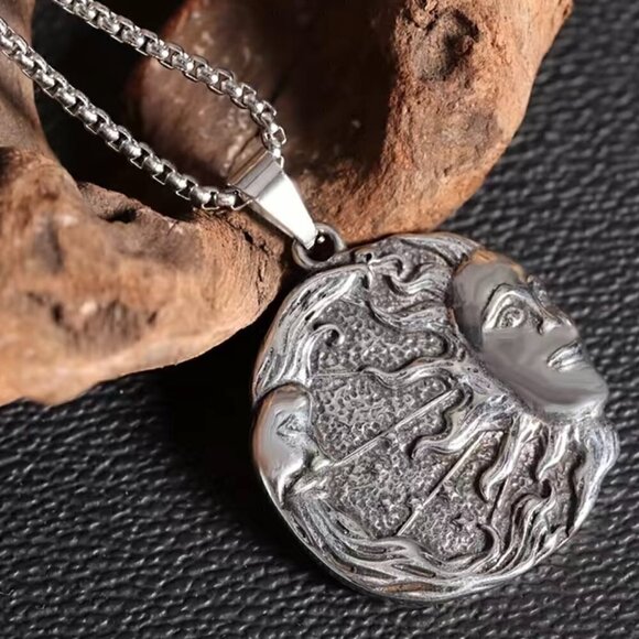Jewelry - Sun and Moon Pendant and Necklace #1403